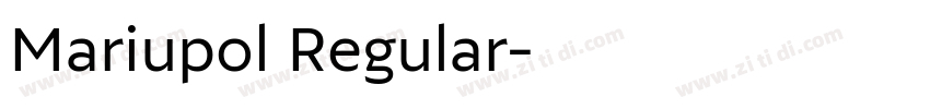 Mariupol Regular字体转换